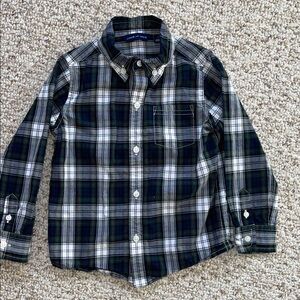 Janie and Jack Blue and Green Checkered Shirt